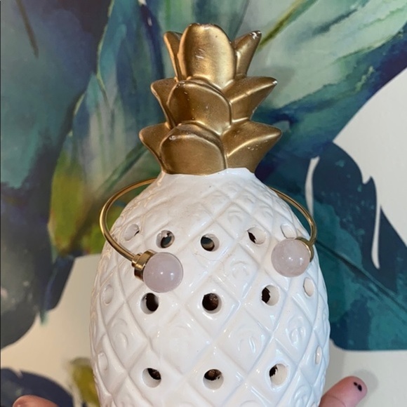 NWT  Pink + Gold Open Cuff Bangle Bracelet - Picture 1 of 4